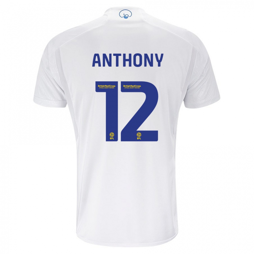 Enfant Maillot Jaidon Anthony #12 Blanc Tenues Domicile 2023/24 T-Shirt Belgique