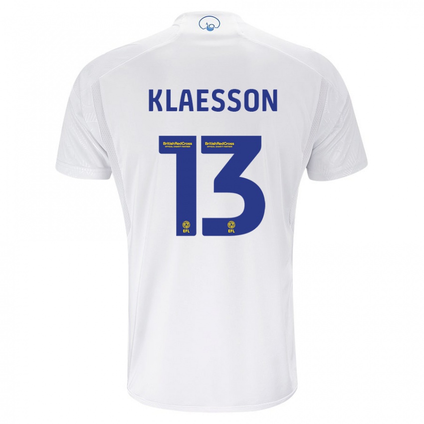 Enfant Maillot Kristoffer Klaesson #13 Blanc Tenues Domicile 2023/24 T-Shirt Belgique