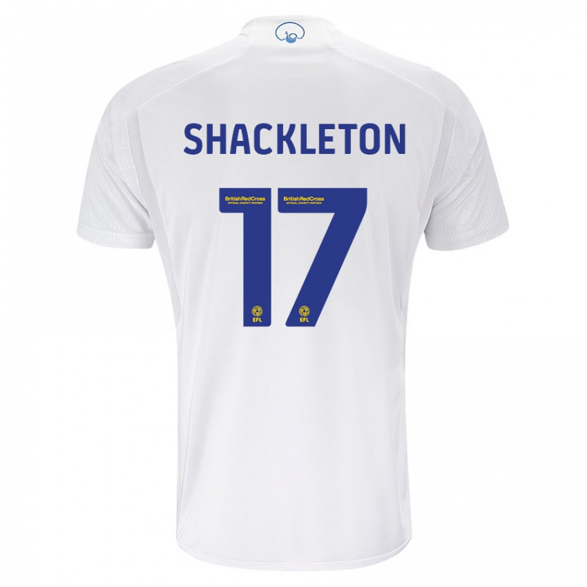 Enfant Maillot Jamie Shackleton #17 Blanc Tenues Domicile 2023/24 T-Shirt Belgique