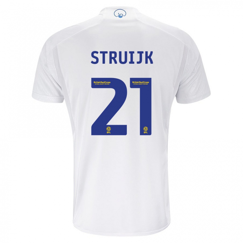Enfant Maillot Pascal Struijk #21 Blanc Tenues Domicile 2023/24 T-Shirt Belgique