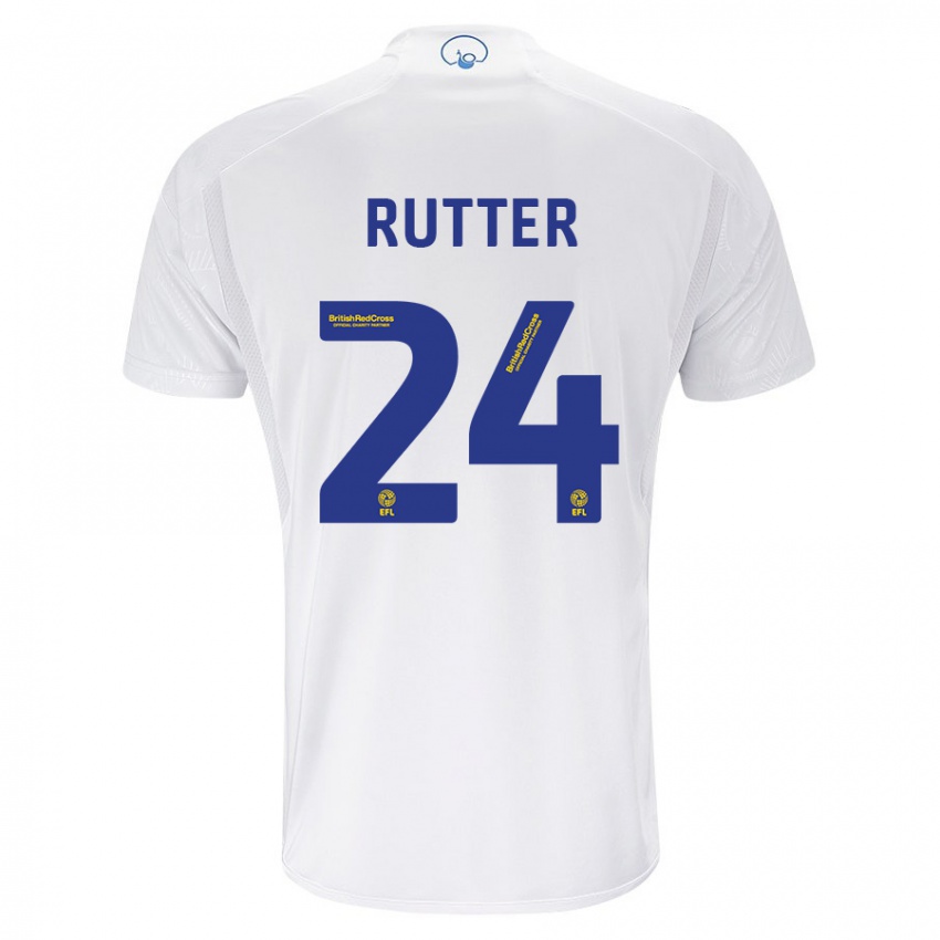 Kinderen Georginio Rutter #24 Wit Thuisshirt Thuistenue 2023/24 T-Shirt België