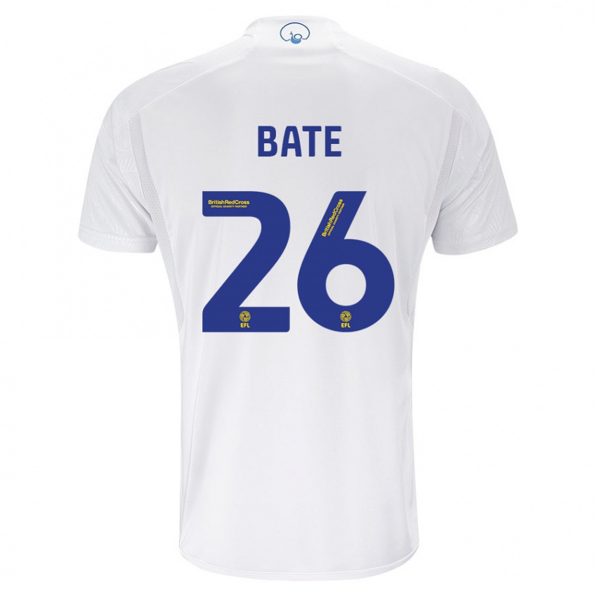 Enfant Maillot Lewis Bate #26 Blanc Tenues Domicile 2023/24 T-Shirt Belgique