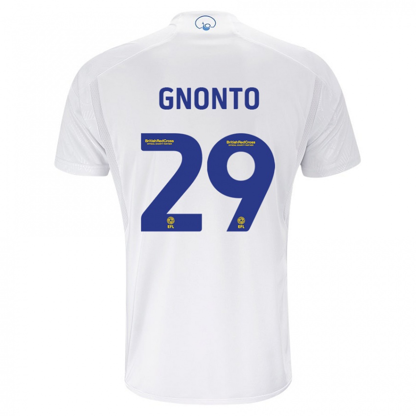 Enfant Maillot Wilfried Gnonto #29 Blanc Tenues Domicile 2023/24 T-Shirt Belgique