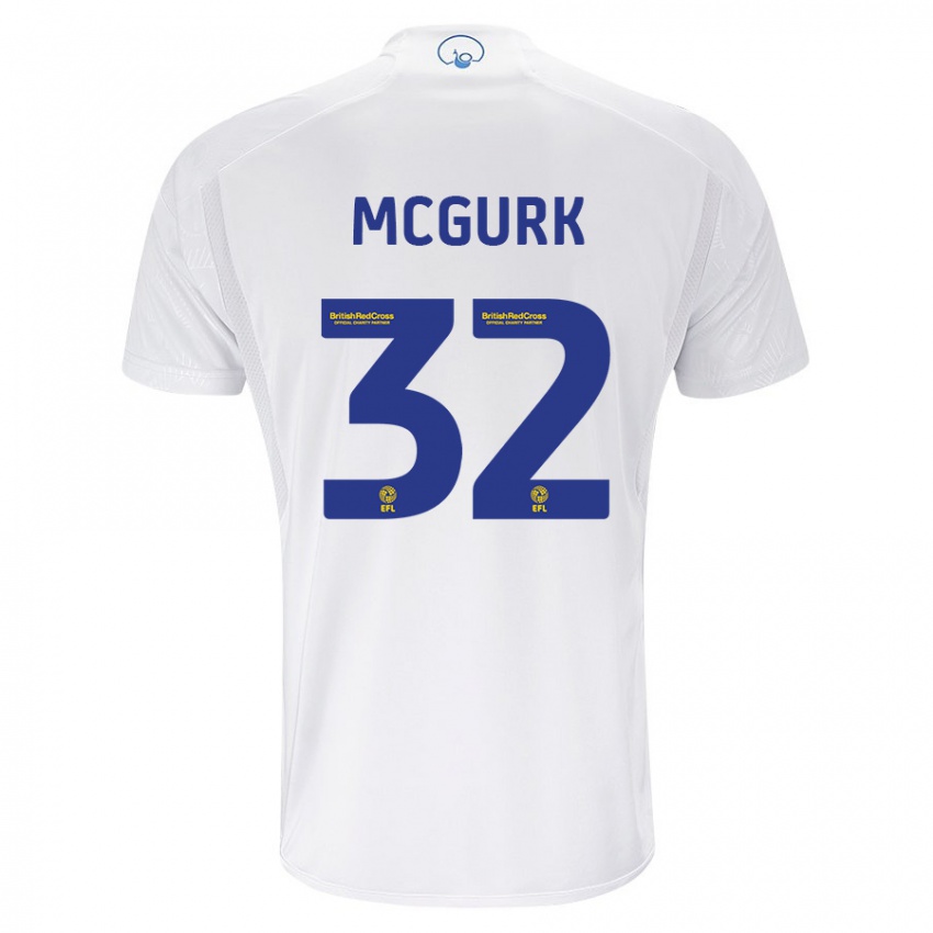 Kinderen Sean Mcgurk #32 Wit Thuisshirt Thuistenue 2023/24 T-Shirt België