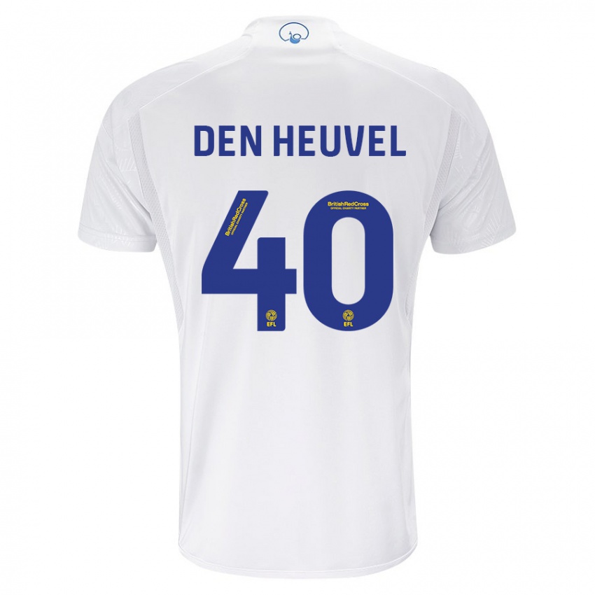 Enfant Maillot Dani Van Den Heuvel #40 Blanc Tenues Domicile 2023/24 T-Shirt Belgique