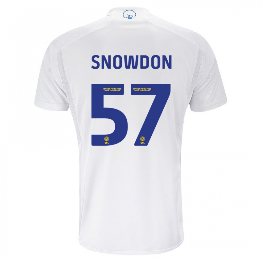 Enfant Maillot Joe Snowdon #57 Blanc Tenues Domicile 2023/24 T-Shirt Belgique