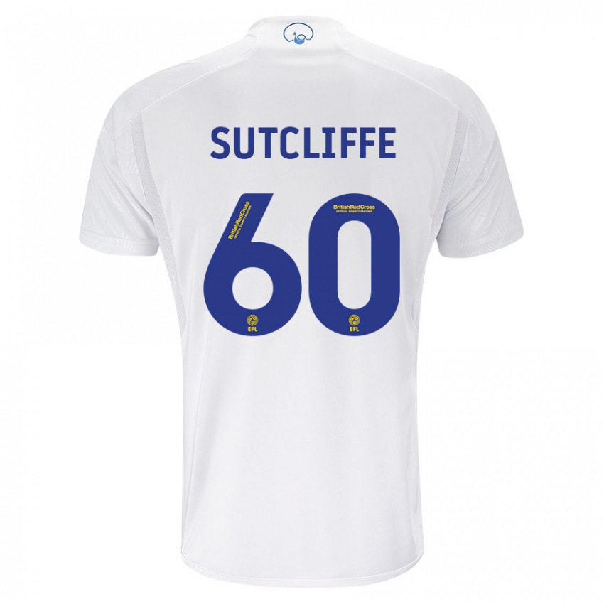 Enfant Maillot Harvey Sutcliffe #60 Blanc Tenues Domicile 2023/24 T-Shirt Belgique