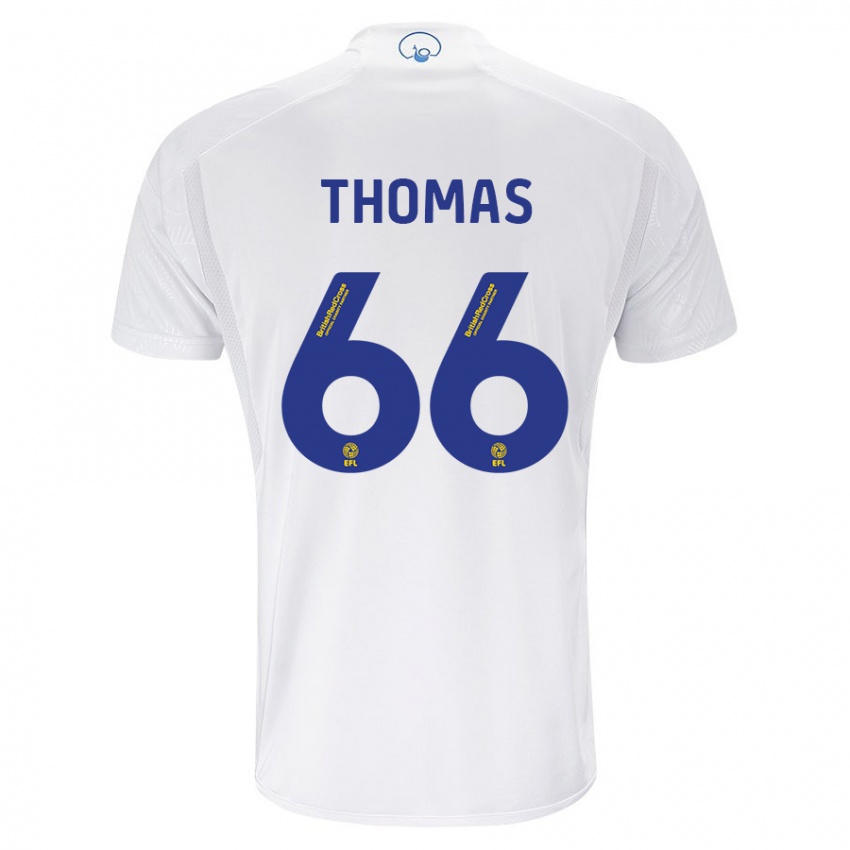 Enfant Maillot Luca Thomas #66 Blanc Tenues Domicile 2023/24 T-Shirt Belgique