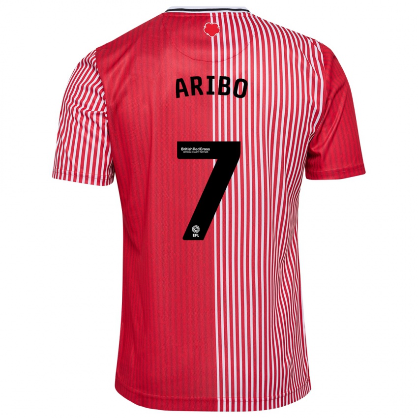 Kinderen Joe Aribo #7 Rood Thuisshirt Thuistenue 2023/24 T-Shirt België