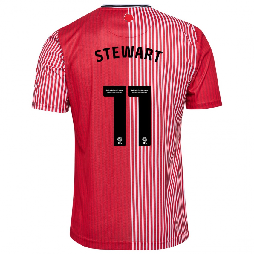 Kinderen Ross Stewart #11 Rood Thuisshirt Thuistenue 2023/24 T-Shirt België