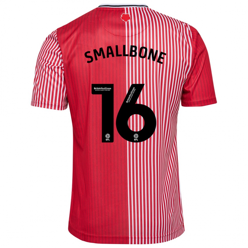 Enfant Maillot Will Smallbone #16 Rouge Tenues Domicile 2023/24 T-Shirt Belgique