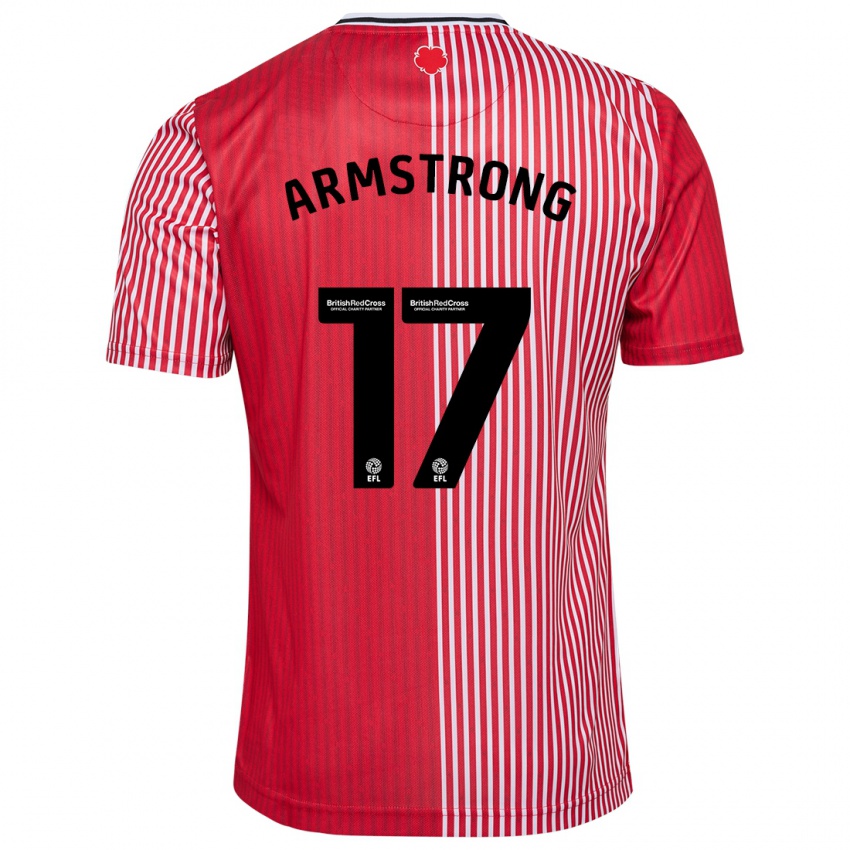 Kinder Stuart Armstrong #17 Rot Heimtrikot Trikot 2023/24 T-Shirt Belgien