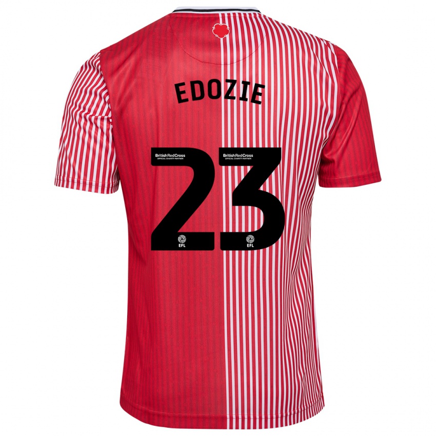 Enfant Maillot Samuel Edozie #23 Rouge Tenues Domicile 2023/24 T-Shirt Belgique