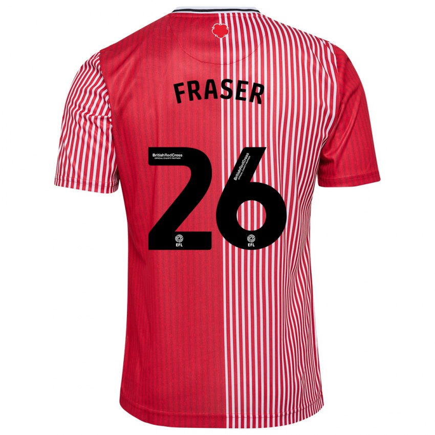 Enfant Maillot Ryan Fraser #26 Rouge Tenues Domicile 2023/24 T-Shirt Belgique
