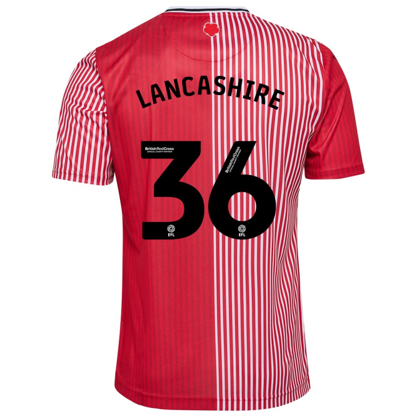 Kinder Olly Lancashire #36 Rot Heimtrikot Trikot 2023/24 T-Shirt Belgien
