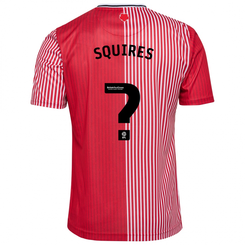 Kinderen Joshua Squires #0 Rood Thuisshirt Thuistenue 2023/24 T-Shirt België
