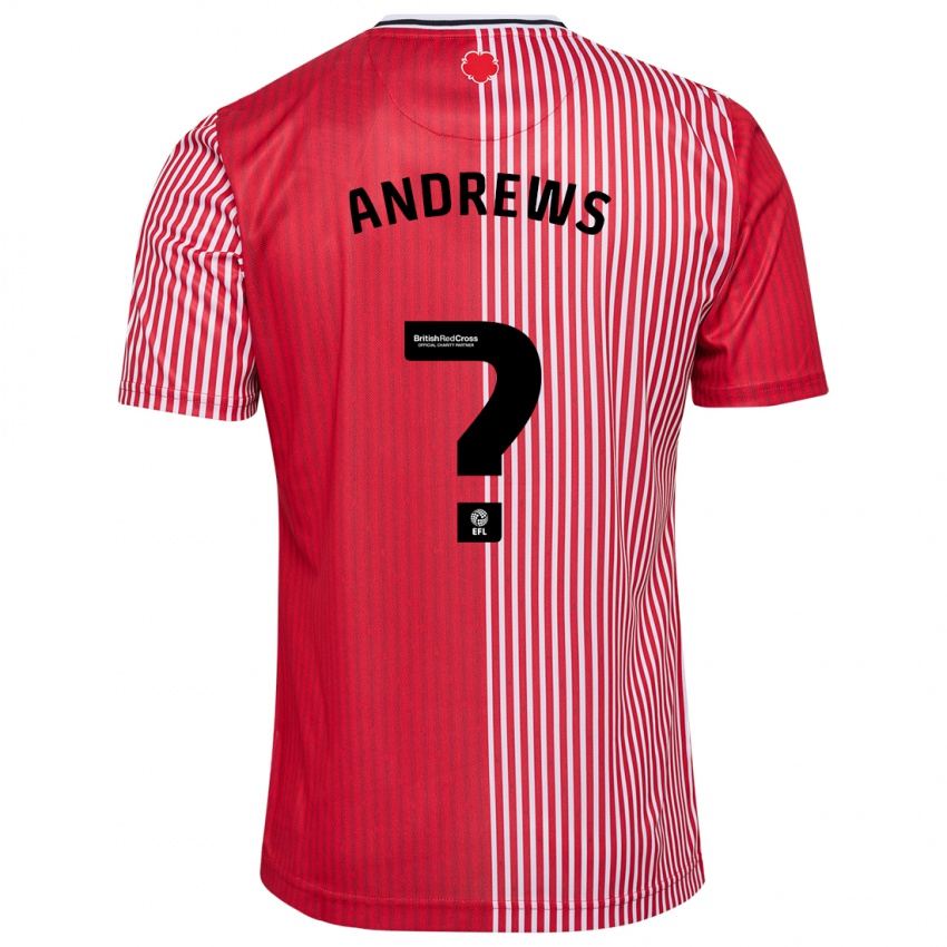 Kinder Joe Andrews #0 Rot Heimtrikot Trikot 2023/24 T-Shirt Belgien
