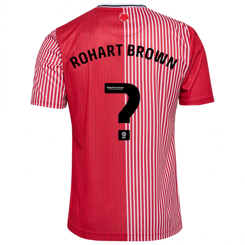 Kinder Thierry Rohart-Brown #0 Rot Heimtrikot Trikot 2023/24 T-Shirt Belgien