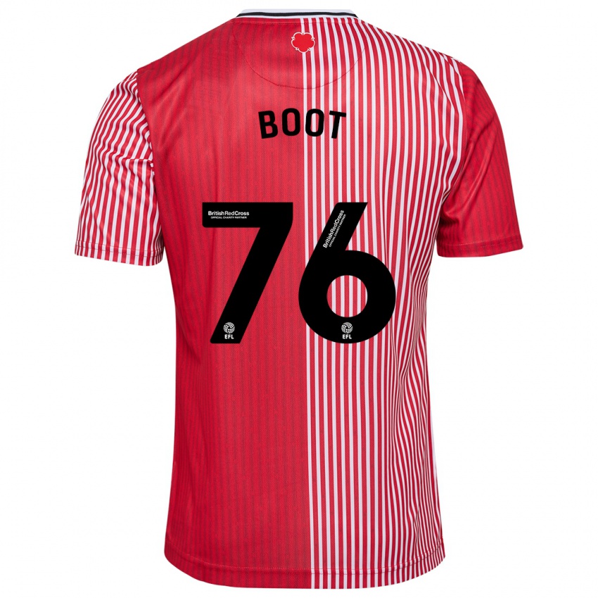 Kinderen Nathanael Boot #76 Rood Thuisshirt Thuistenue 2023/24 T-Shirt België
