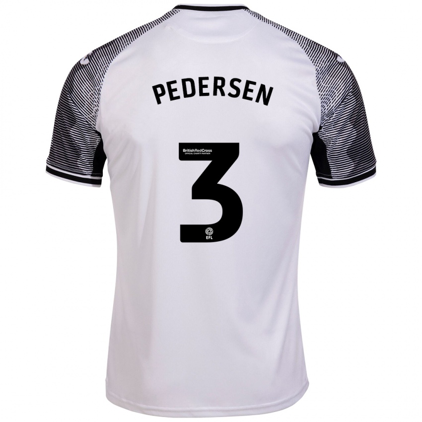 Kinder Kristian Pedersen #3 Weiß Heimtrikot Trikot 2023/24 T-Shirt Belgien