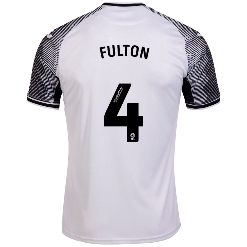 Kinder Jay Fulton #4 Weiß Heimtrikot Trikot 2023/24 T-Shirt Belgien