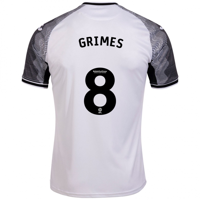 Kinder Matt Grimes #8 Weiß Heimtrikot Trikot 2023/24 T-Shirt Belgien