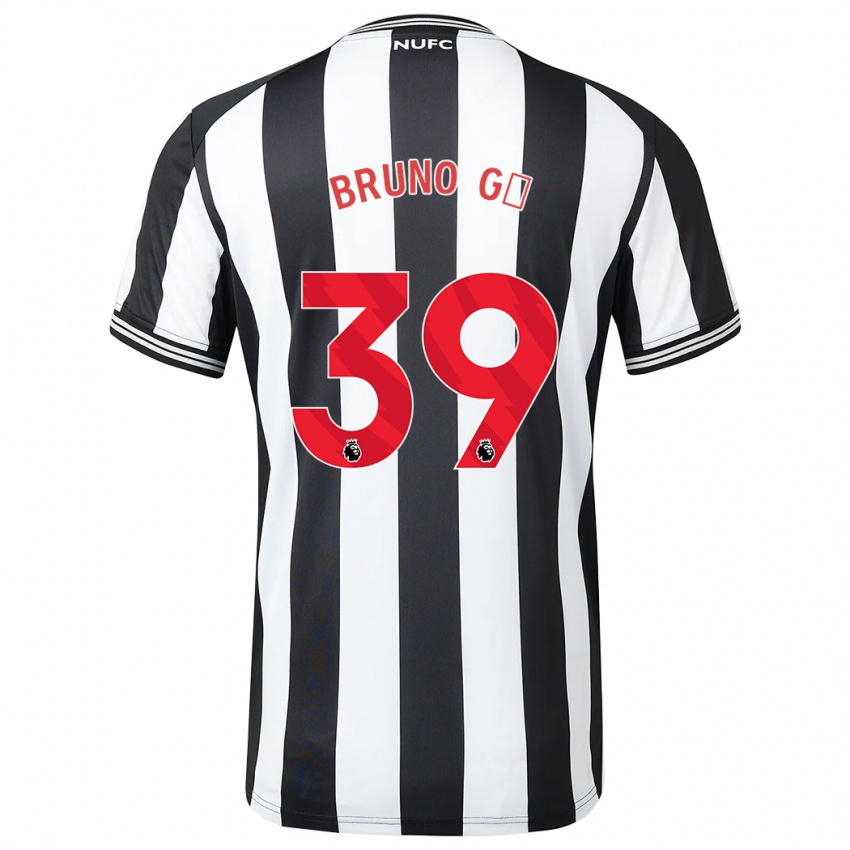 Kinder Bruno Guimaraes #39 Schwarz-Weiss Heimtrikot Trikot 2023/24 T-Shirt Belgien