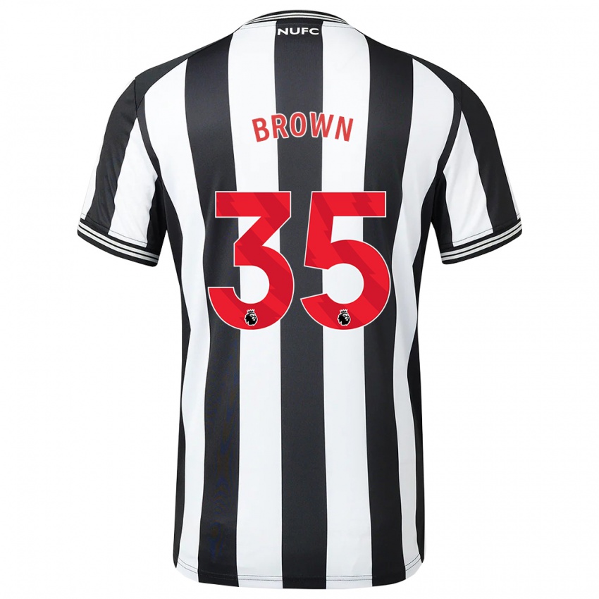 Kinder Will Brown #35 Schwarz-Weiss Heimtrikot Trikot 2023/24 T-Shirt Belgien