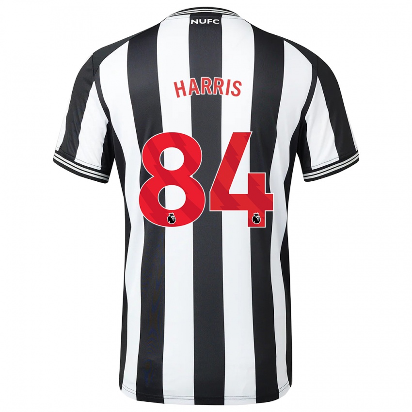 Enfant Maillot Aidan Harris #84 Noir Blanc Tenues Domicile 2023/24 T-Shirt Belgique