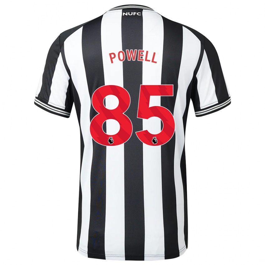 Kinder Rory Powell #85 Schwarz-Weiss Heimtrikot Trikot 2023/24 T-Shirt Belgien