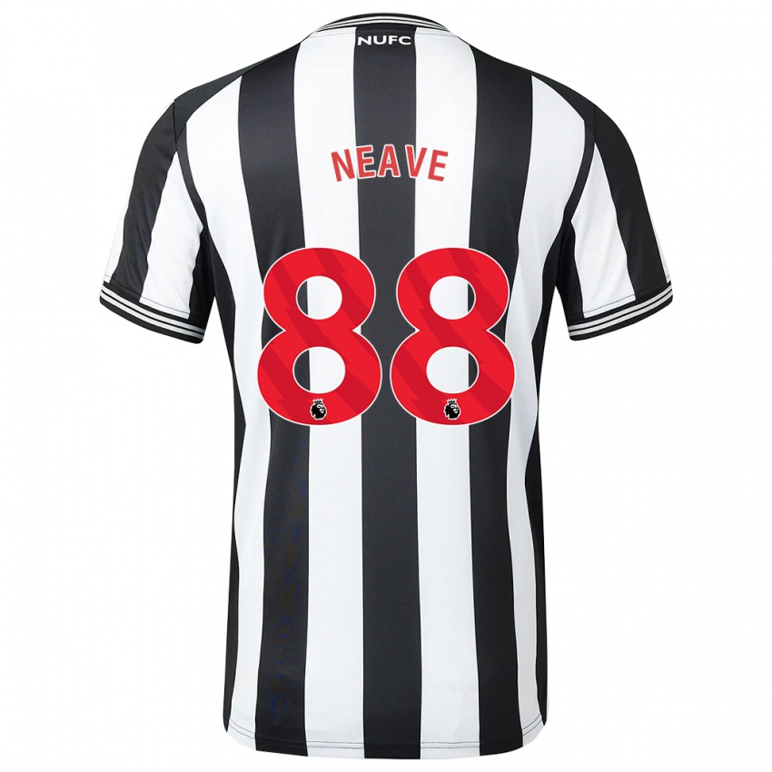 Kinder Sean Neave #88 Schwarz-Weiss Heimtrikot Trikot 2023/24 T-Shirt Belgien