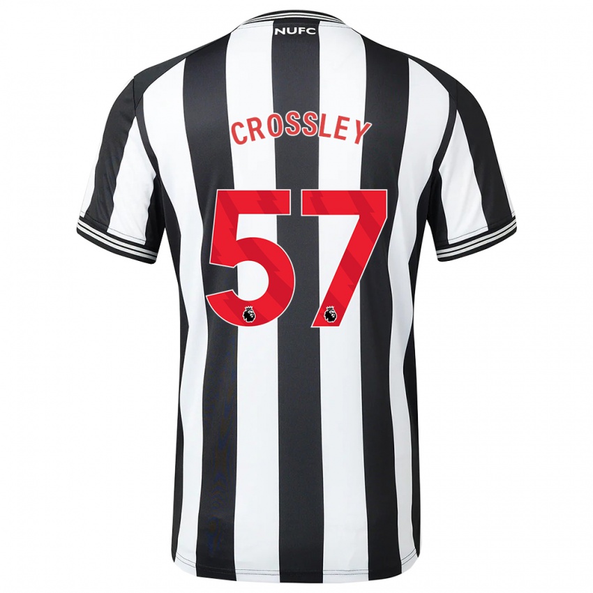 Enfant Maillot Kyle Crossley #57 Noir Blanc Tenues Domicile 2023/24 T-Shirt Belgique