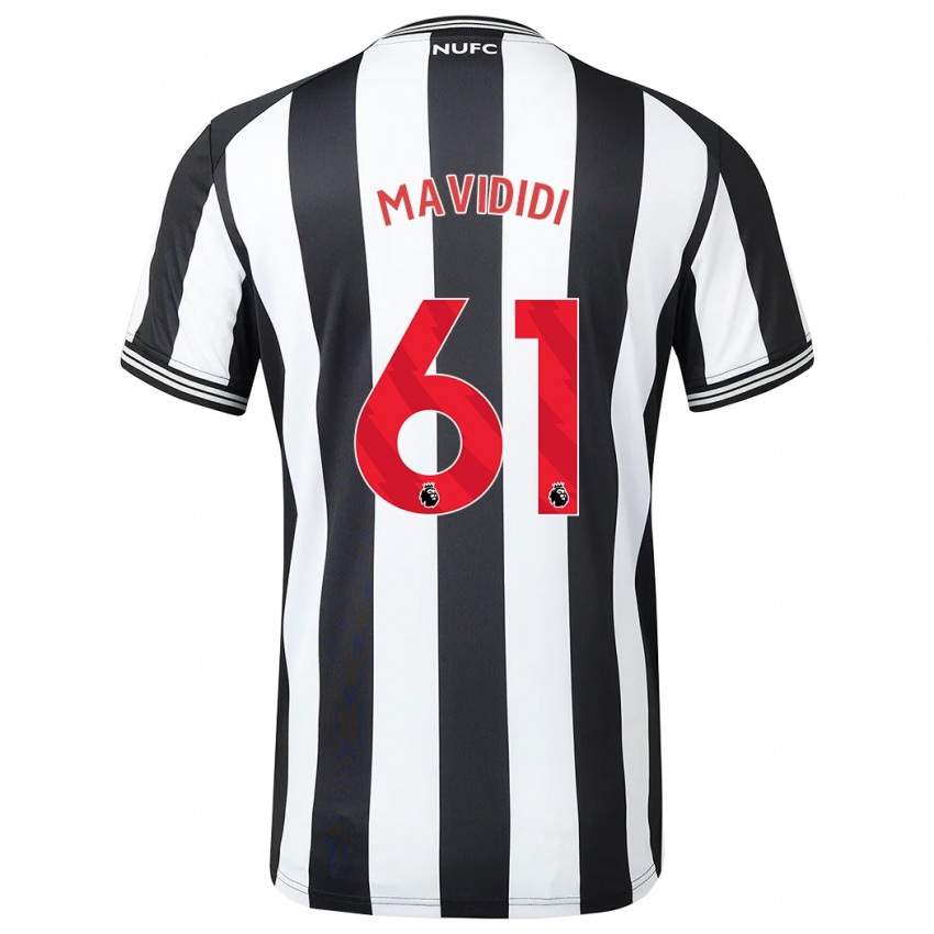 Enfant Maillot Shaun Mavididi #61 Noir Blanc Tenues Domicile 2023/24 T-Shirt Belgique