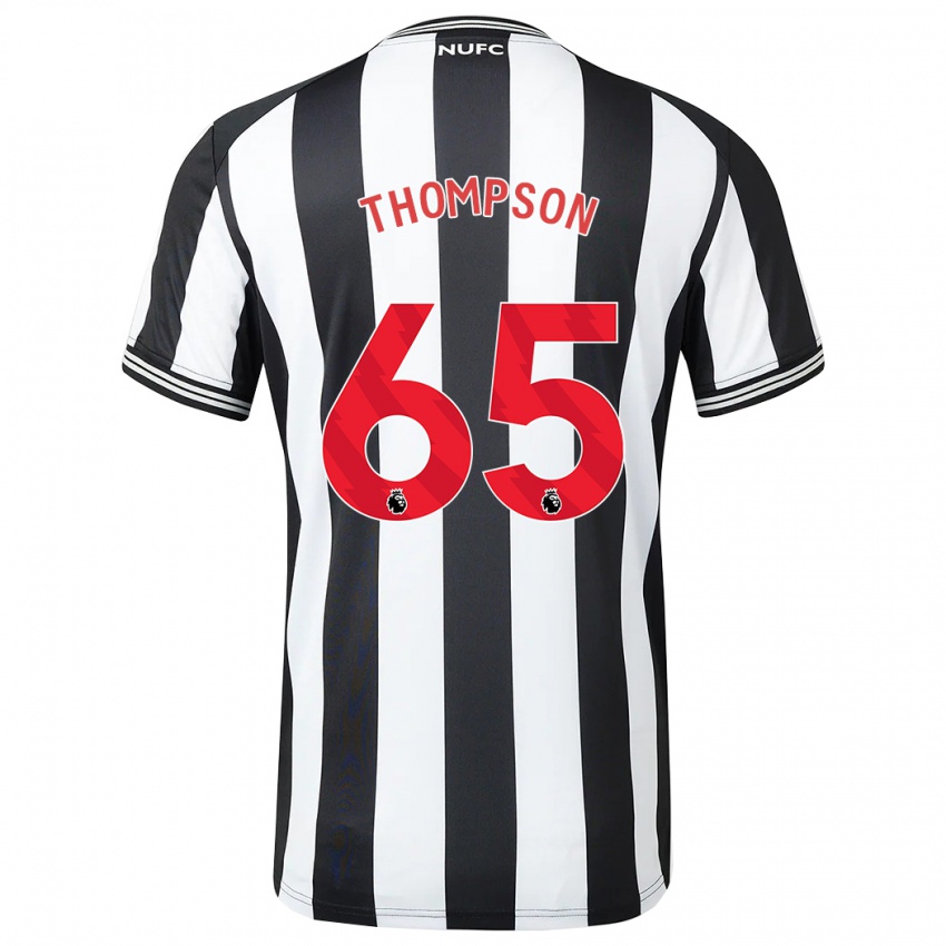 Enfant Maillot Ciaran Thompson #65 Noir Blanc Tenues Domicile 2023/24 T-Shirt Belgique