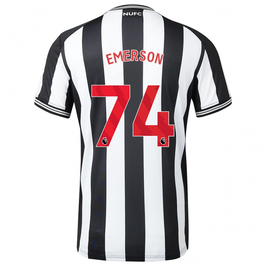 Kinder Johnny Emerson #74 Schwarz-Weiss Heimtrikot Trikot 2023/24 T-Shirt Belgien