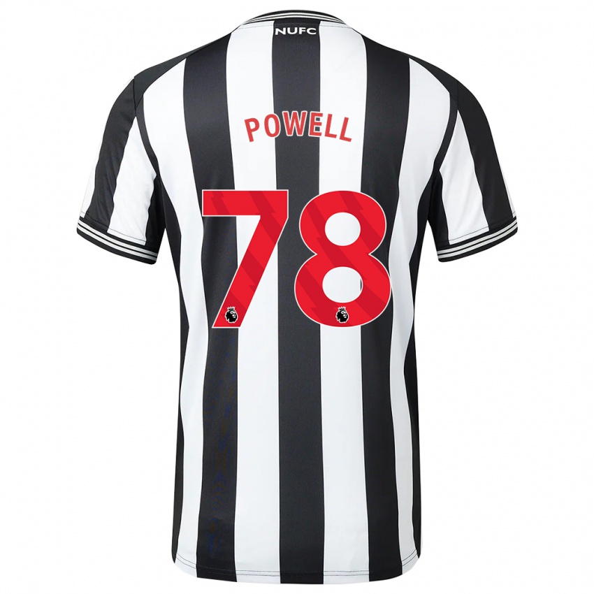 Kinder Harry Powell #78 Schwarz-Weiss Heimtrikot Trikot 2023/24 T-Shirt Belgien