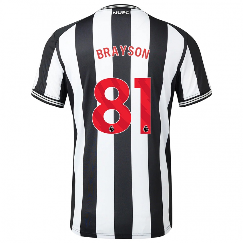 Kinder Joe Brayson #81 Schwarz-Weiss Heimtrikot Trikot 2023/24 T-Shirt Belgien