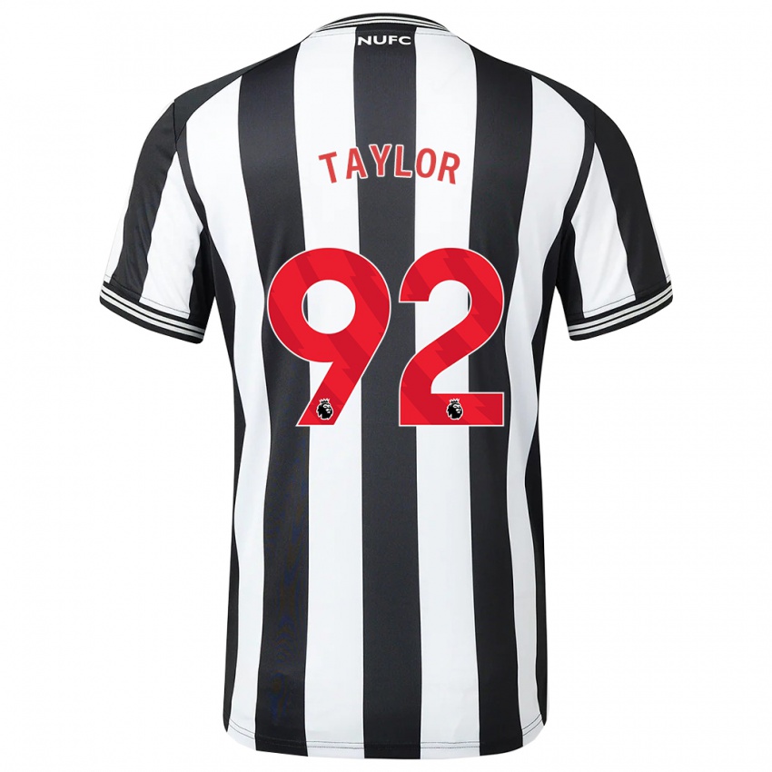 Kinder Matthew Taylor #92 Schwarz-Weiss Heimtrikot Trikot 2023/24 T-Shirt Belgien