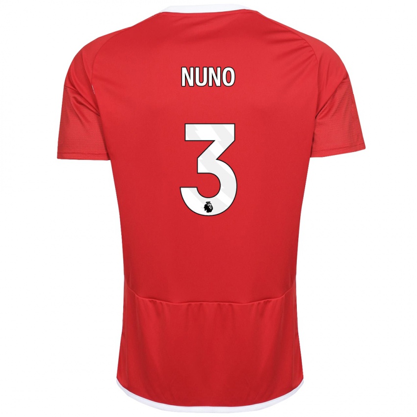 Enfant Maillot Nuno Tavares #3 Rouge Tenues Domicile 2023/24 T-Shirt Belgique