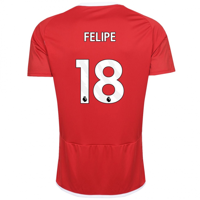 Enfant Maillot Felipe #18 Rouge Tenues Domicile 2023/24 T-Shirt Belgique
