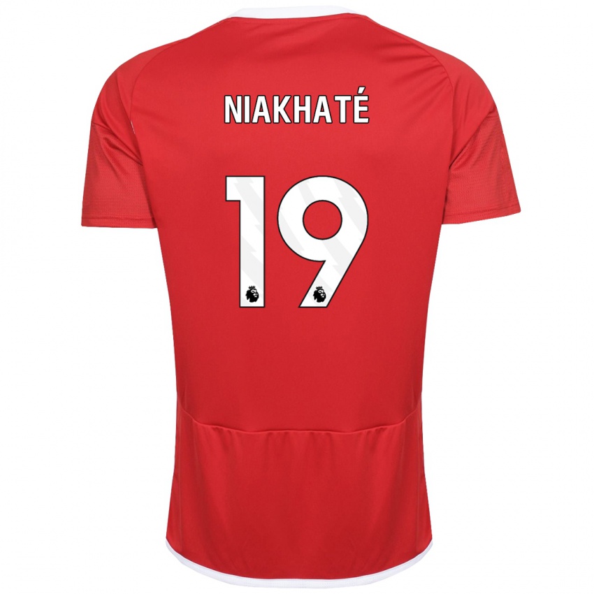 Enfant Maillot Moussa Niakhaté #19 Rouge Tenues Domicile 2023/24 T-Shirt Belgique