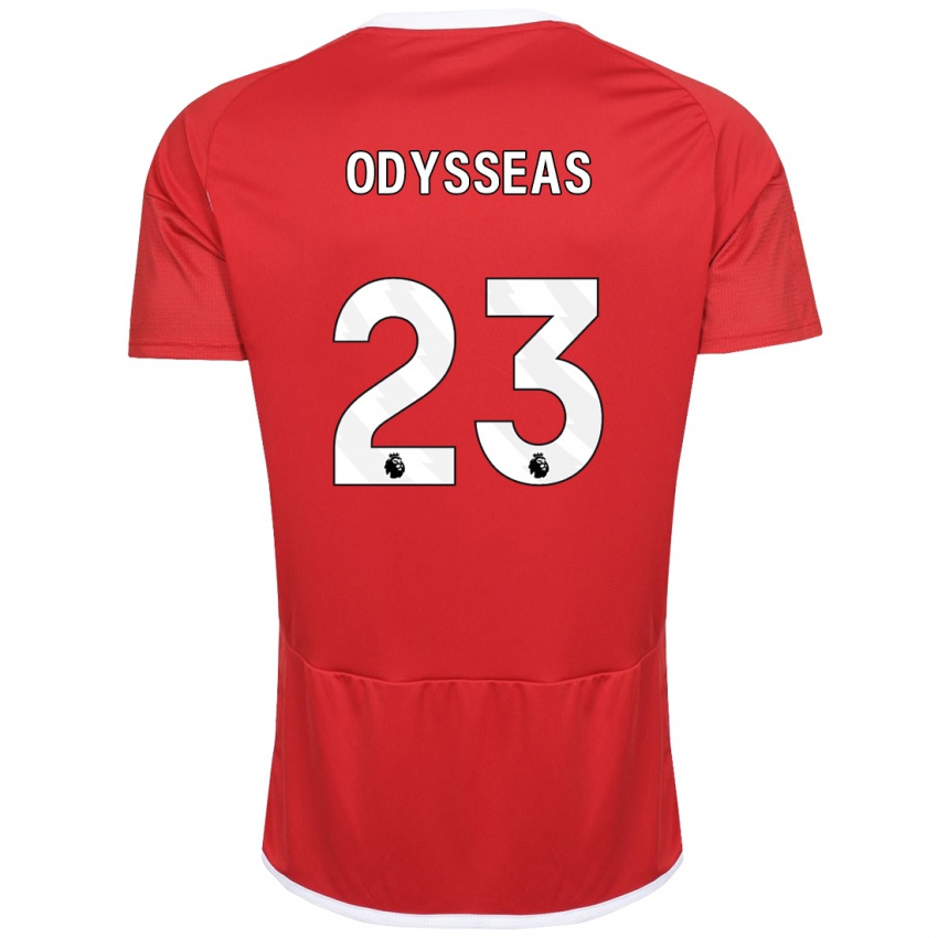 Enfant Maillot Odysseas Vlachodimos #23 Rouge Tenues Domicile 2023/24 T-Shirt Belgique
