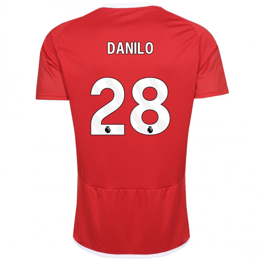 Enfant Maillot Danilo #28 Rouge Tenues Domicile 2023/24 T-Shirt Belgique