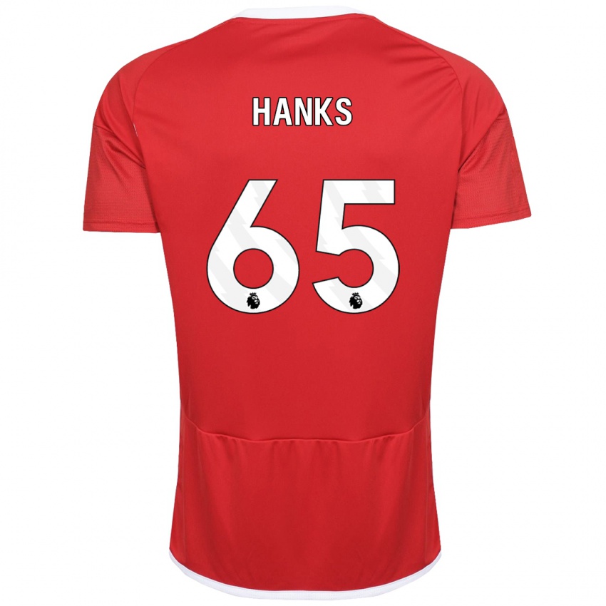 Kinder Justin Hanks #65 Rot Heimtrikot Trikot 2023/24 T-Shirt Belgien