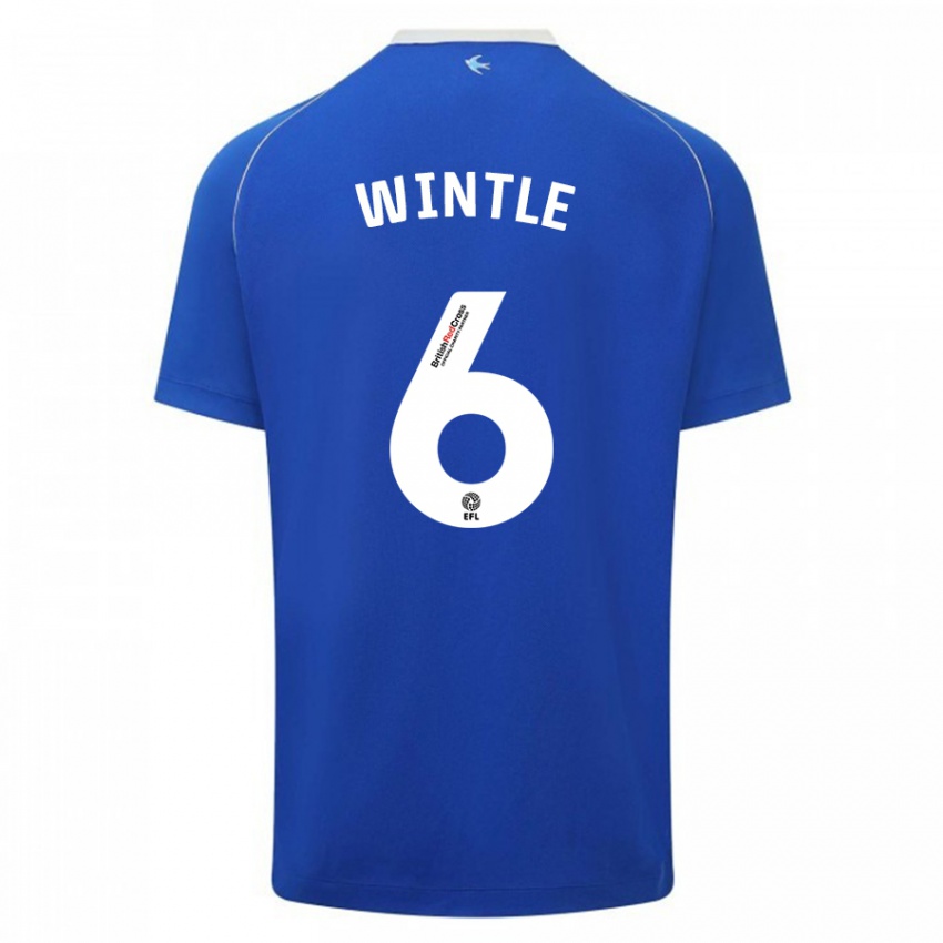 Enfant Maillot Ryan Wintle #6 Bleu Tenues Domicile 2023/24 T-Shirt Belgique