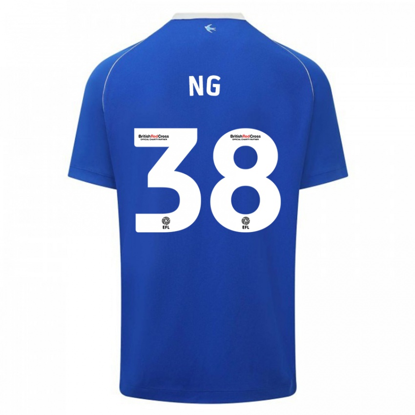 Enfant Maillot Perry Ng #38 Bleu Tenues Domicile 2023/24 T-Shirt Belgique