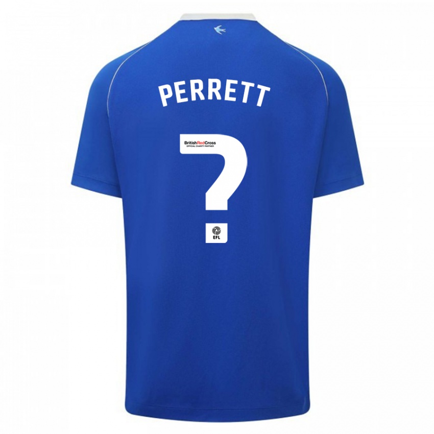 Enfant Maillot Troy Perrett #0 Bleu Tenues Domicile 2023/24 T-Shirt Belgique