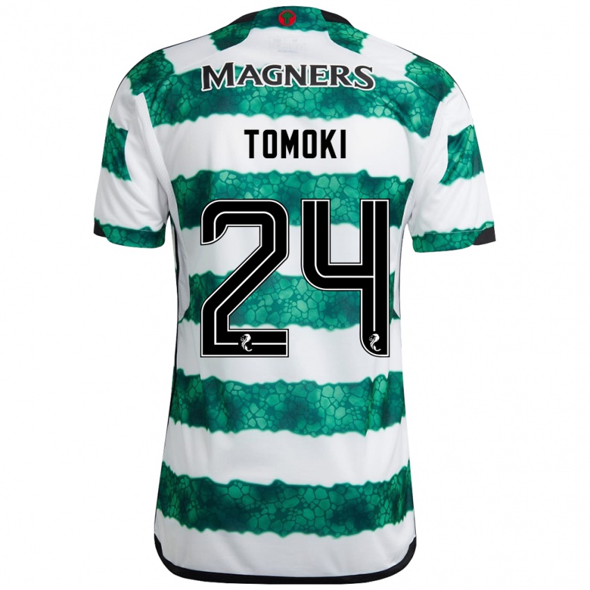Kinder Tomoki Iwata #24 Grün Heimtrikot Trikot 2023/24 T-Shirt Belgien