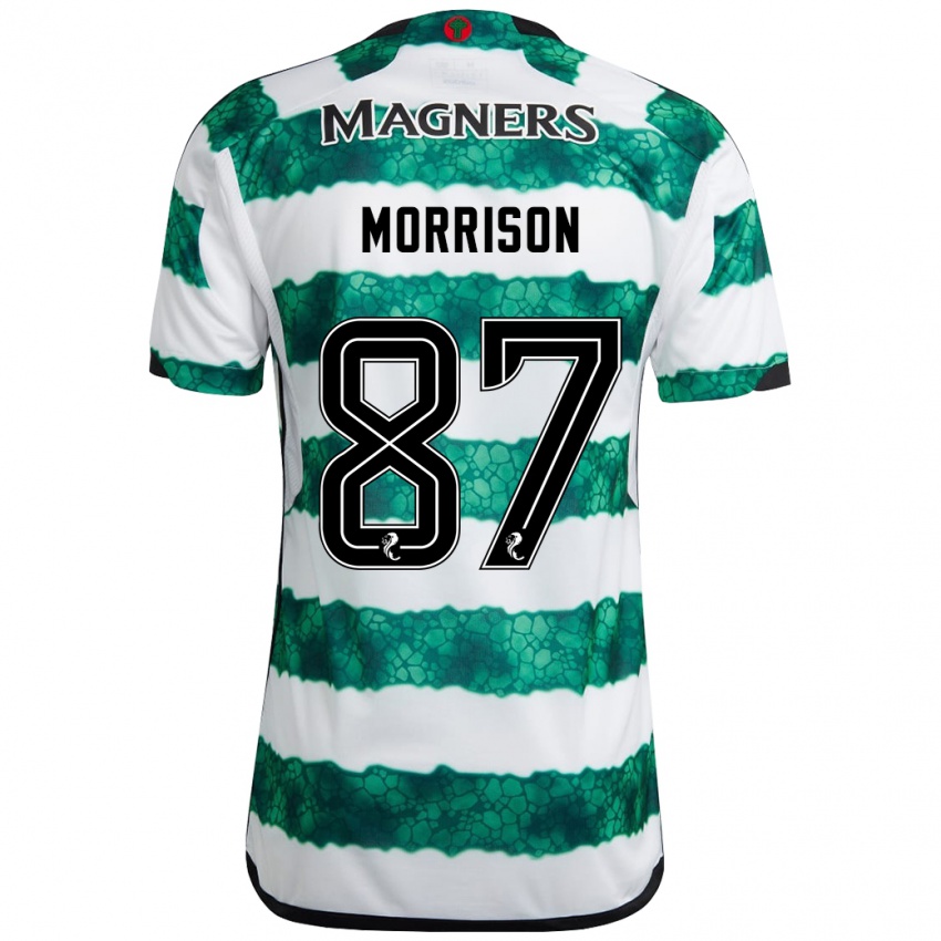 Kinder Joe Morrison #87 Grün Heimtrikot Trikot 2023/24 T-Shirt Belgien