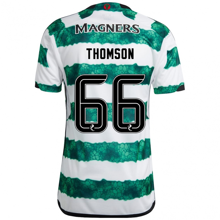 Kinder Corey Thomson #66 Grün Heimtrikot Trikot 2023/24 T-Shirt Belgien